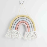 Macrame rainbow: handmade home decoration wall hanging