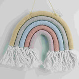 Macrame rainbow: handmade home decoration wall hanging