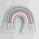 Macrame rainbow: handmade home decoration wall hanging