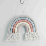 Macrame rainbow: handmade home decoration wall hanging