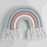 Macrame rainbow: handmade home decoration wall hanging