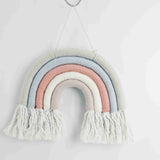 Macrame rainbow: handmade home decoration wall hanging