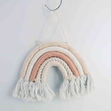 Macrame rainbow: handmade home decoration wall hanging