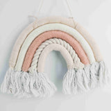Macrame rainbow: handmade home decoration wall hanging
