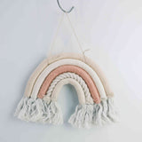 Macrame rainbow: handmade home decoration wall hanging