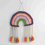 Macrame rainbow: handmade home decoration wall hanging