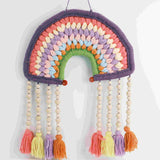 Macrame rainbow: handmade home decoration wall hanging