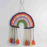 Macrame rainbow: handmade home decoration wall hanging