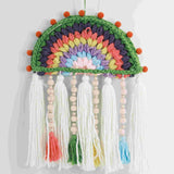 Macrame rainbow: handmade home decoration wall hanging