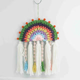 Macrame rainbow: handmade home decoration wall hanging