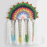 Macrame rainbow: handmade home decoration wall hanging
