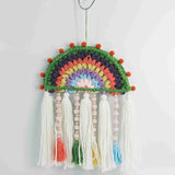Macrame rainbow: handmade home decoration wall hanging