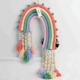 Macrame rainbow: handmade home decoration wall hanging