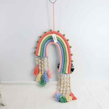 Macrame rainbow: handmade home decoration wall hanging