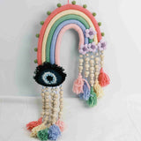 Macrame rainbow: handmade home decoration wall hanging