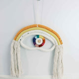 Macrame rainbow: handmade home decoration wall hanging