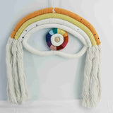 Macrame rainbow: handmade home decoration wall hanging