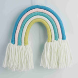 Macrame rainbow: handmade home decoration wall hanging