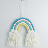 Macrame rainbow: handmade home decoration wall hanging