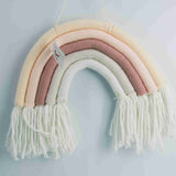 Macrame rainbow: handmade home decoration wall hanging