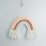 Macrame rainbow: handmade home decoration wall hanging
