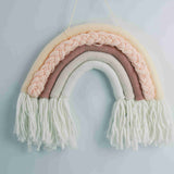 Macrame rainbow: handmade home decoration wall hanging