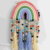 Macrame rainbow: handmade home decoration wall hanging