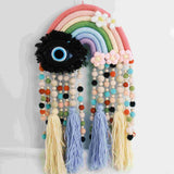 Macrame rainbow: handmade home decoration wall hanging