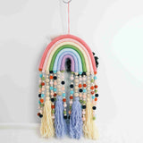 Macrame rainbow: handmade home decoration wall hanging