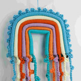 Macrame rainbow: handmade home decoration wall hanging