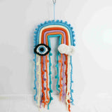 Macrame rainbow: handmade home decoration wall hanging