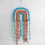 Macrame rainbow: handmade home decoration wall hanging