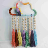 Macrame rainbow: handmade home decoration wall hanging