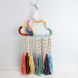 Macrame rainbow: handmade home decoration wall hanging
