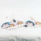 Macrame rainbow: handmade home decoration wall hanging