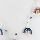 Macrame rainbow: handmade home decoration wall hanging