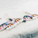 Macrame rainbow: handmade home decoration wall hanging