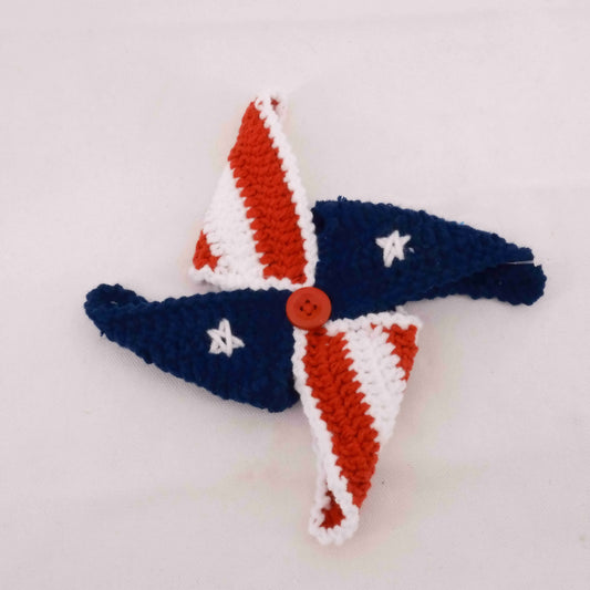 Crochet Windmill Patriotic Hanging Indoor Home Ornament CE20007