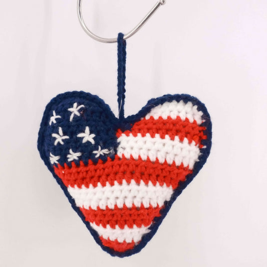 Crochet Customized American Flag Hanging Ornament CE20008