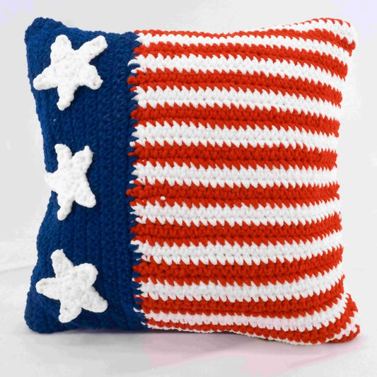 Crochet Pillow Patriotic Day Home CE20013