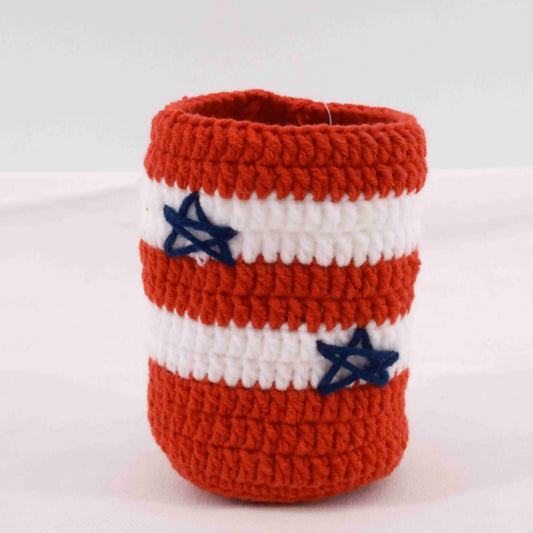 Crochet Yarn Patriotic Cup Sleeve CE20017