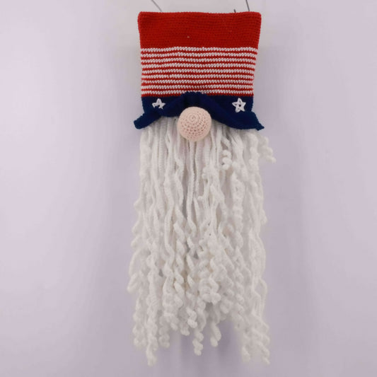 Crochet Patriotic Wall Hanging Tapestry Gnome CE20018