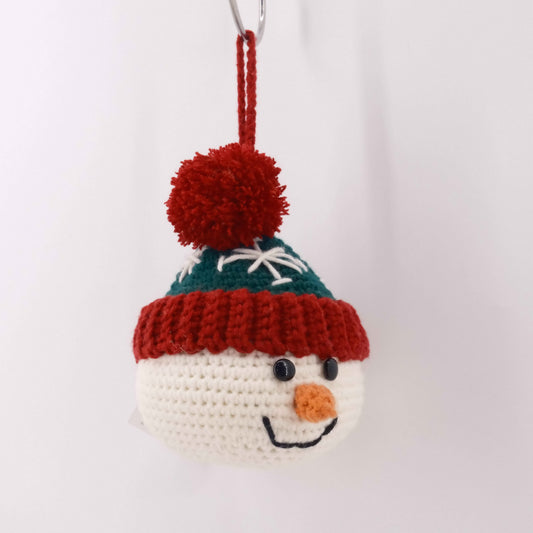 Crochet Snowman Christmas Decoration Bauble CE20026