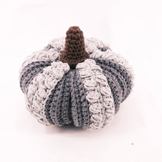 Crochet Stripe Grey Pumpkin CE20107