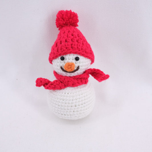 Crochet Christmas Snowman With Red Hat CE20234