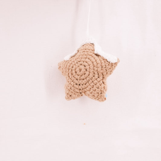 Crochet Christmas Gingerbread Star Pendant CE20323