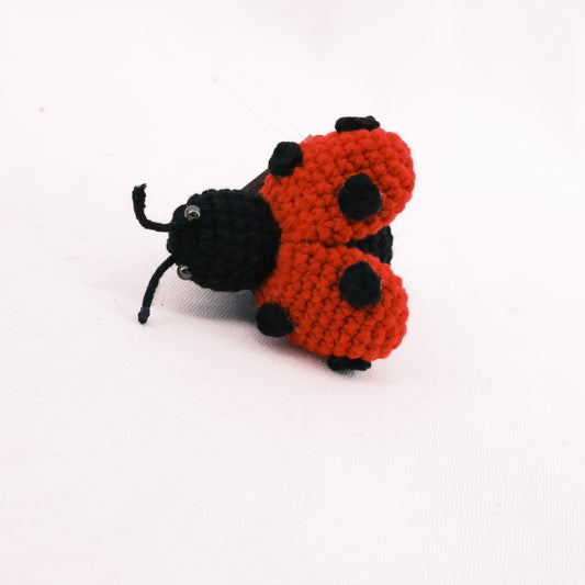 Crochet Christmas Ladybug Pendant CE20327