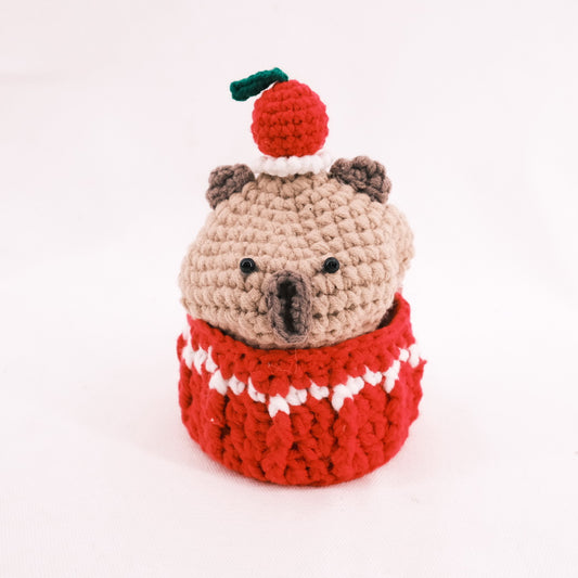 Crochet Capybara Muffin Christmas Gift CE20351