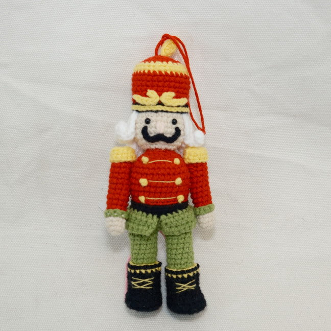 Christmas Crochet Nutcracker Decor Ornament CF20312