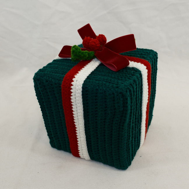 Crochet Christmas Gift Box Ornament CF20343